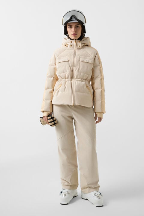 Marli Corduroy Ski Jacket In Beige