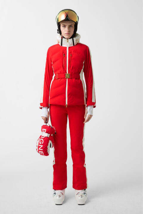 Kira Quilted Jacket In Red/White