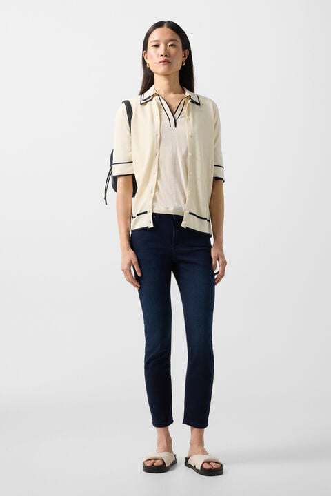 7/8 Slim Fit Jeans Julie In Dark Denim Blue