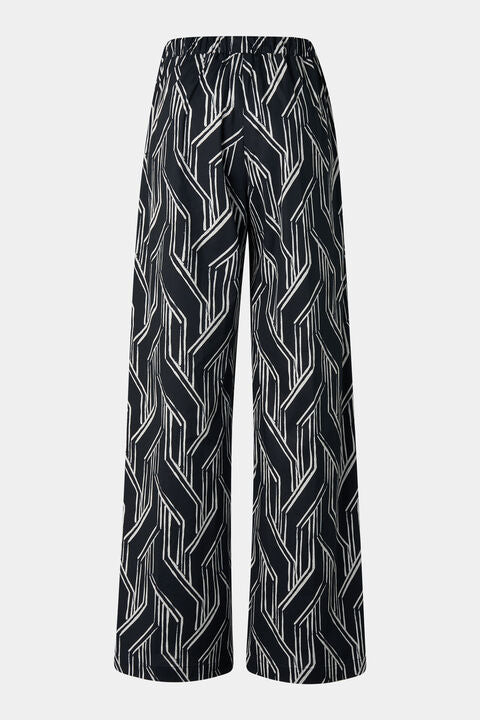Pleated Trousers Gina In Navy Blue/White