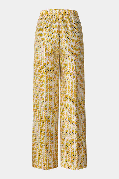 Emmy Silk Trousers In Yellow/Cream