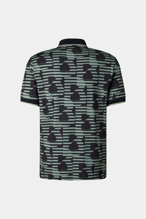 Valentin Functional Short-Sleeved Top In Black/Eucalyptus