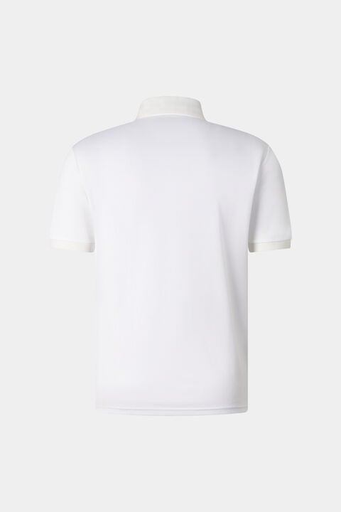 Cuno Functional Short-Sleeved Top In Navy Blue/White