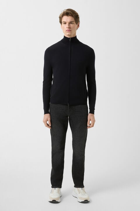 Knit Jacket Oscar In Navy Blue