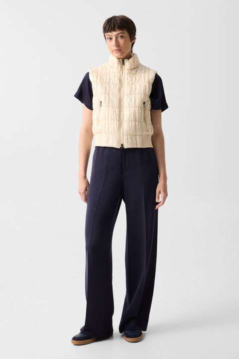 Sally Quilted Waistcoat In Cream