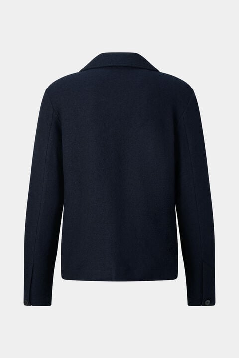Wool Overshirt Blanco In Navy Blue