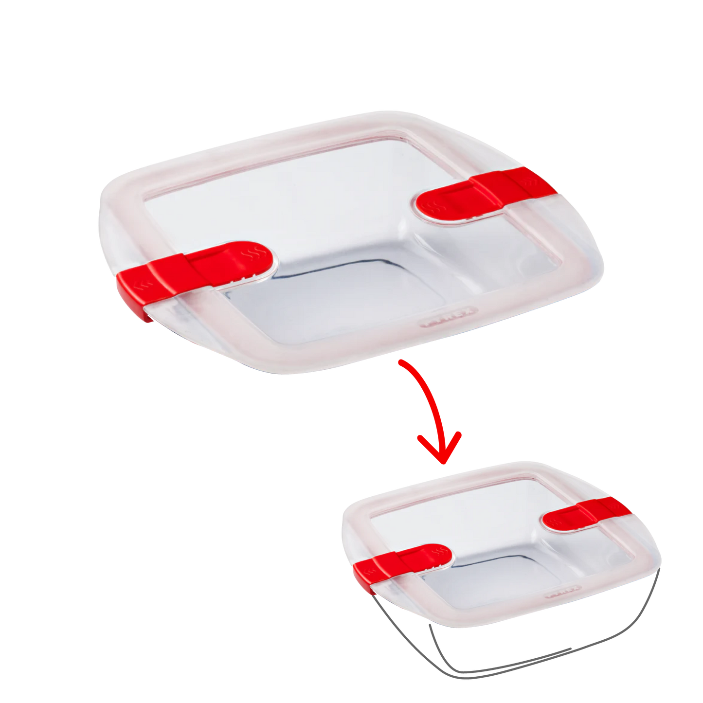 Cook Heat - Square replacement lid with steam valves