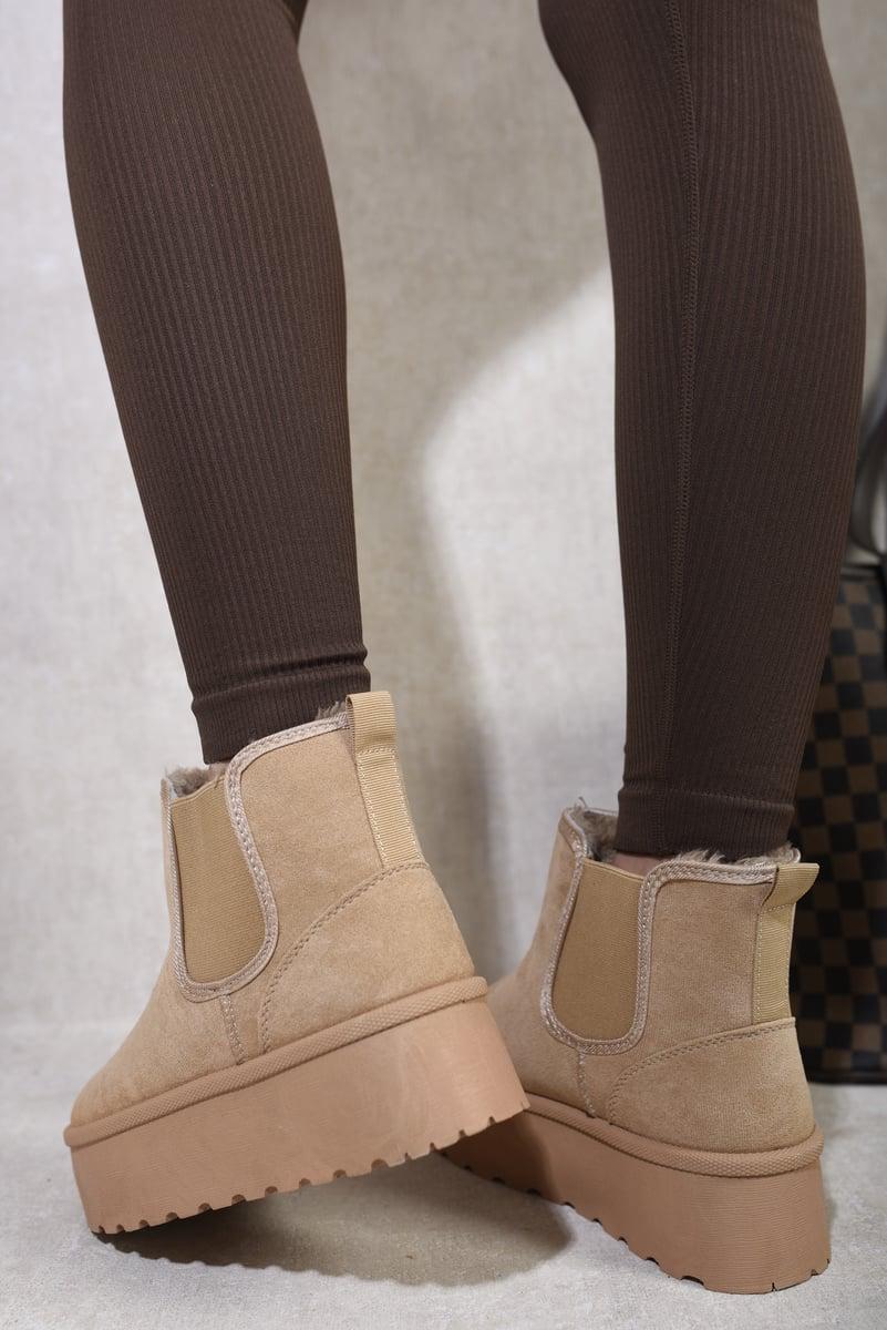 Non-Slip Thick Sole Plush Platform