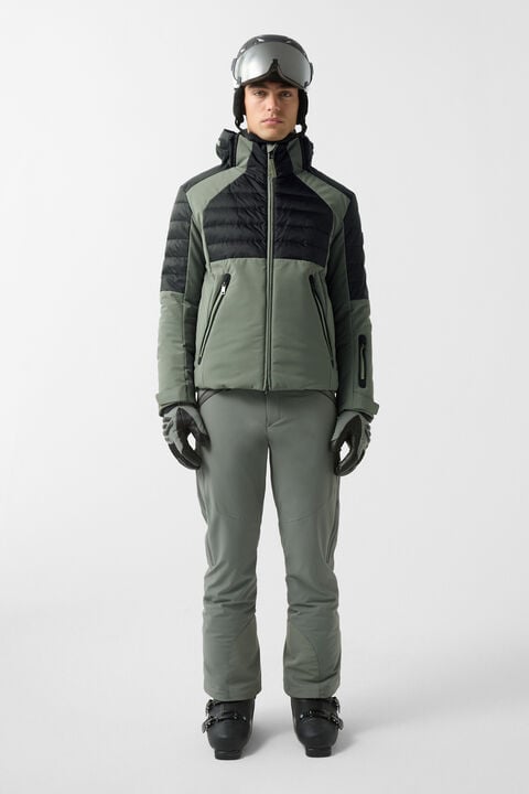 Henik Down Ski Jacket In Eucalyptus/Black