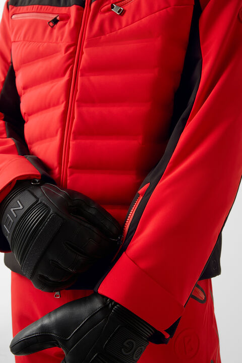 Feliks Down Ski Jacket In Red/Black
