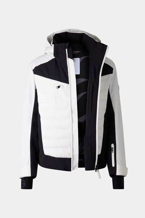 Feliks Down Ski Jacket In White/Black