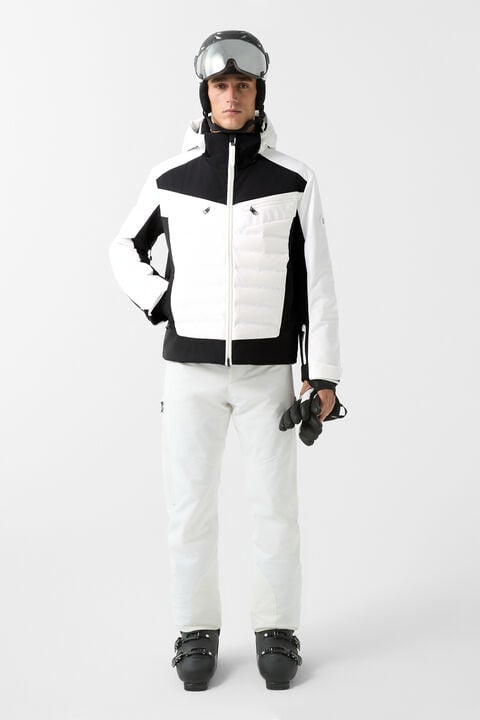 Feliks Down Ski Jacket In White/Black