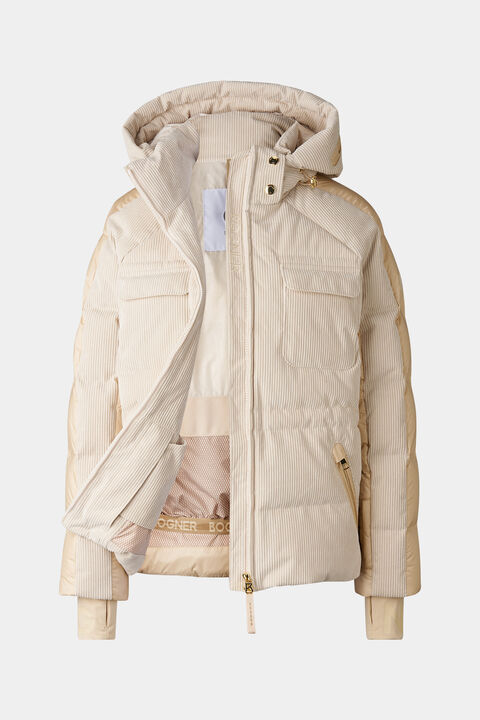 Marli Corduroy Ski Jacket In Beige