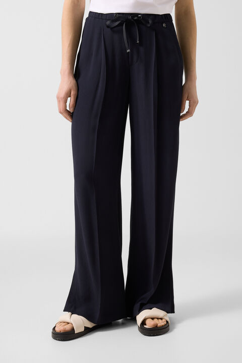 Pleated Trousers Gina In Navy Blue