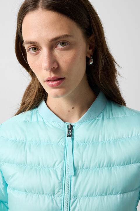 Marybel Lightweight Down Jacket In Cyan-Blue