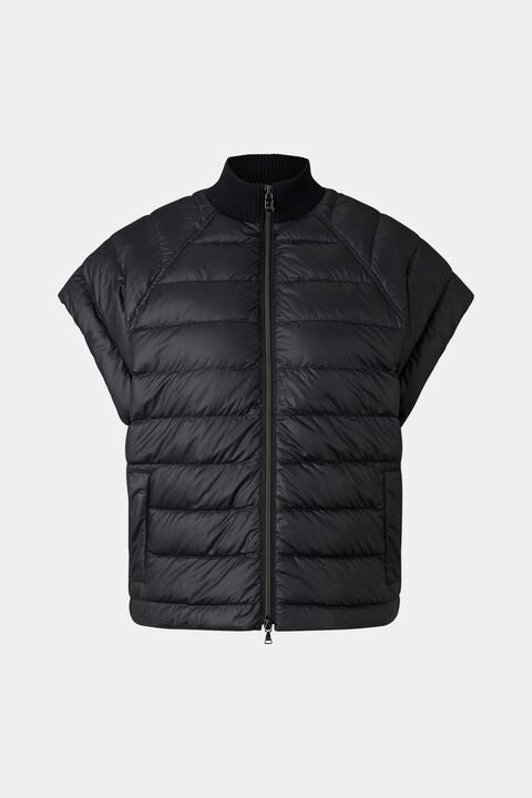 Nahla Hybrid Down Waistcoat In Black