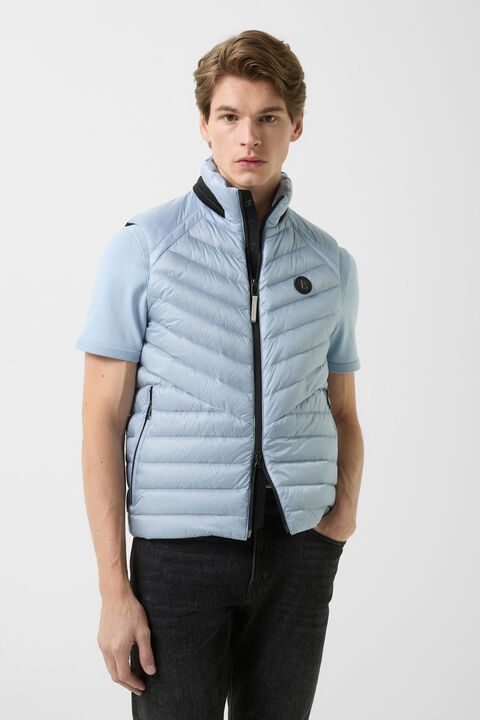 Lasse Lightweight Down Waistcoat In Light Blue