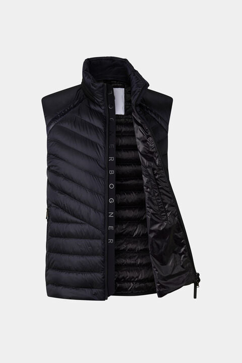 Lasse Lightweight Down Waistcoat In Navy Blue