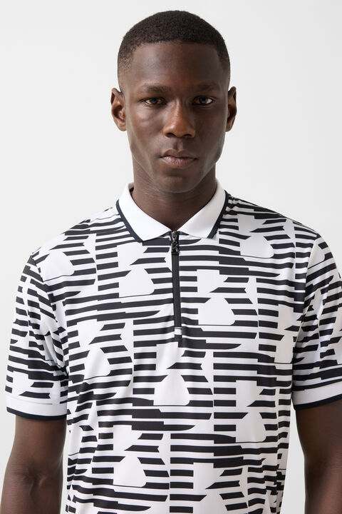 Valentin Functional Short-Sleeved Top In White/Black