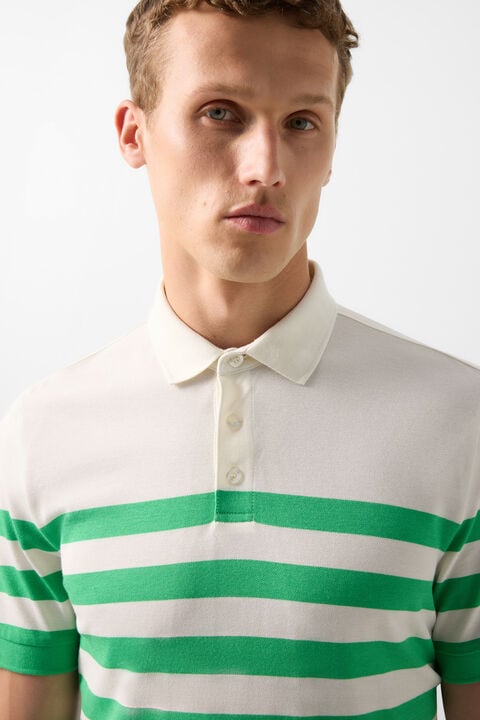 Antonio Functional Short-Sleeved Top In Green/Off-White