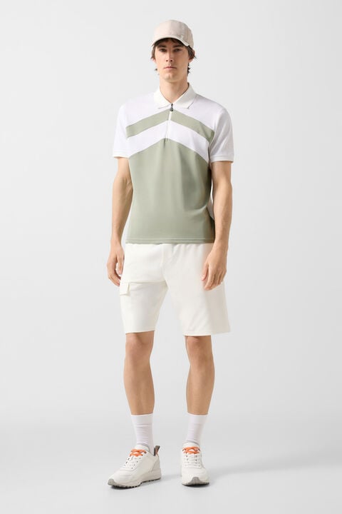 Cuno Functional Short-Sleeved Top In Eucalyptus/White
