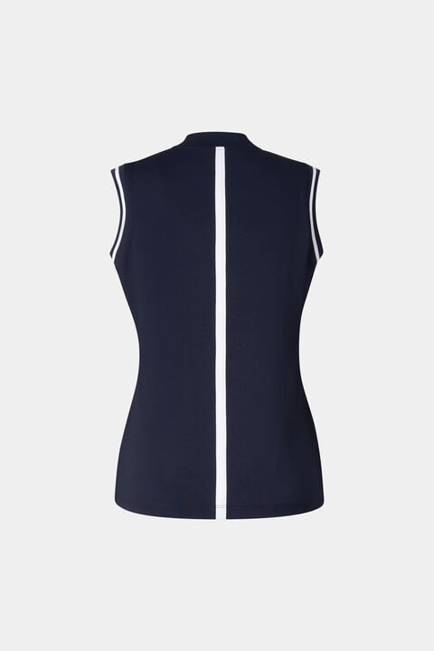 Evi Polo Top In Navy Blue