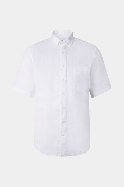 Linen Short-Sleeved Shirt Lykos In White