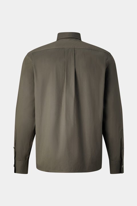 Poplin Shirt Heiko In Olive Green