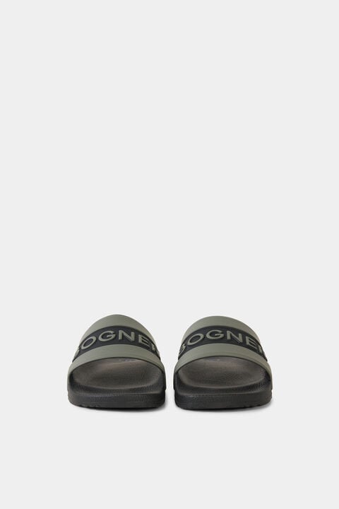 Slides Belize In Olive Green/Black