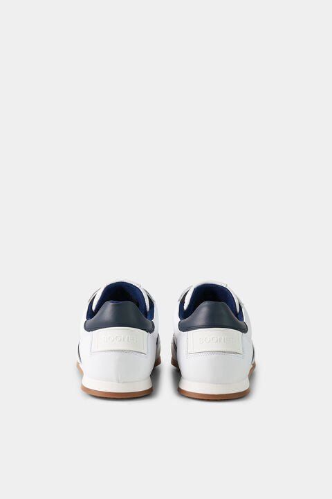 Monza Trainers In White/Navy Blue