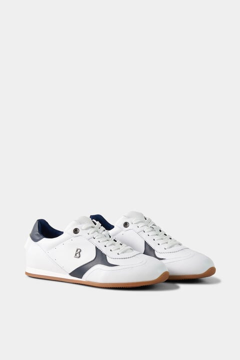 Monza Trainers In White/Navy Blue