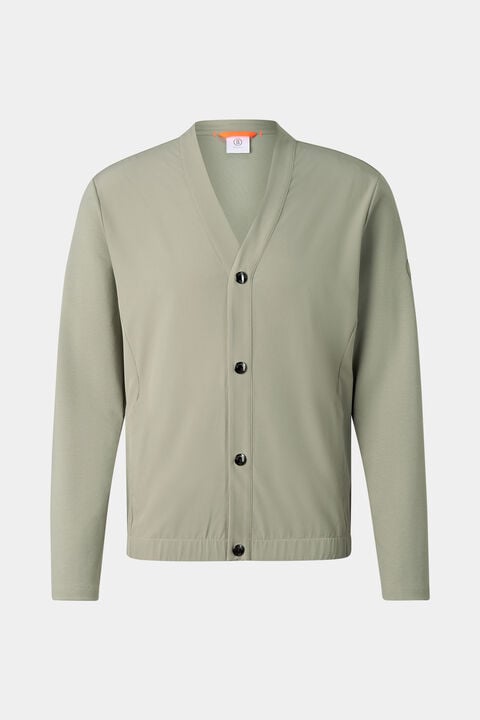 Dario Sweat Cardigan In Eucalyptus
