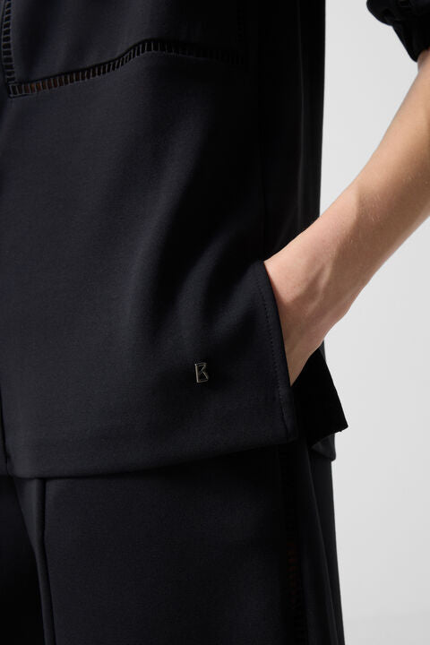Raquel Jersey Overshirt In Black