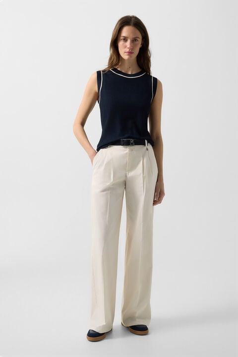 Knitted Top Phia In Navy Blue