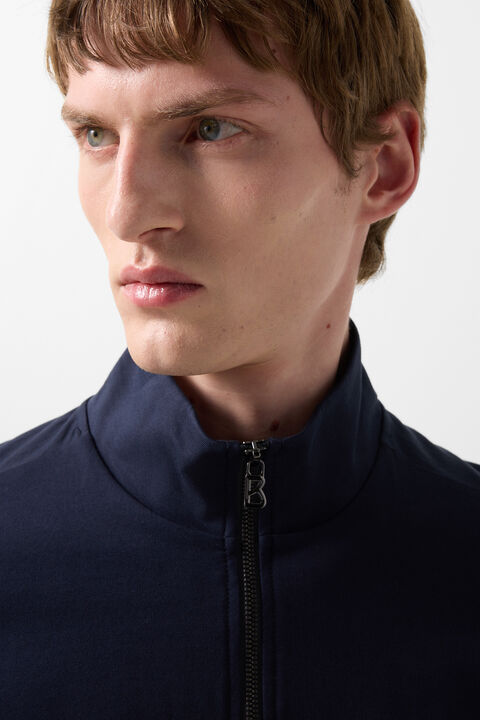 Rupert Jersey Jacket In Navy Blue
