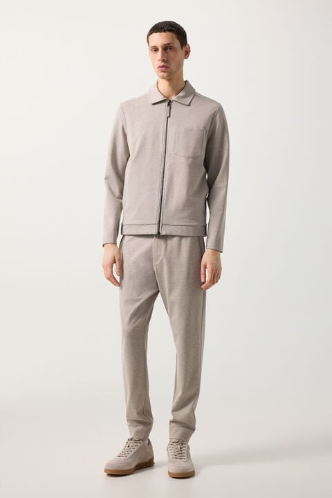 Ringo Jersey Jacket In Beige