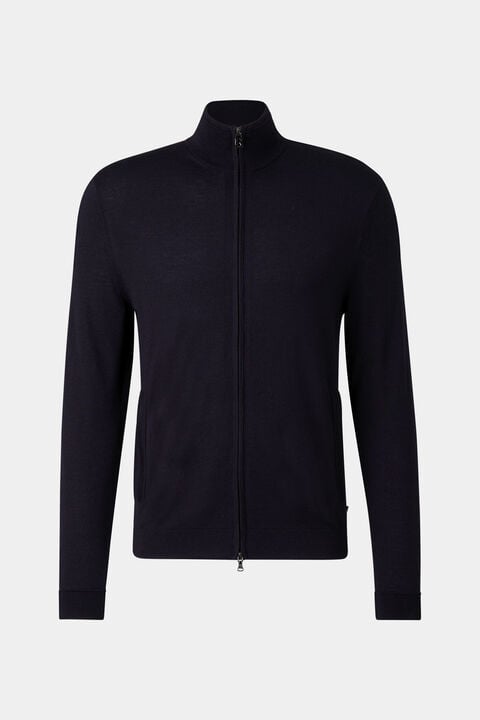 Knit Jacket Oscar In Navy Blue