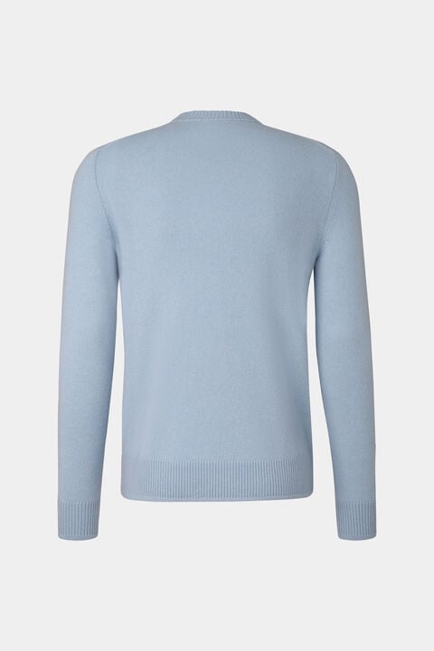 Brendon Cashmere Jumper In Light Blue
