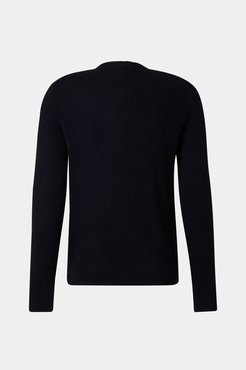 Brendon Cashmere Jumper In Navy Blue