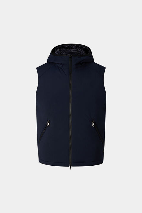 Clion Lightweight Down Waistcoat In Navy Blue