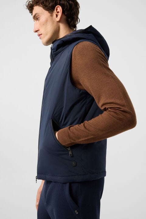 Clion Lightweight Down Waistcoat In Navy Blue