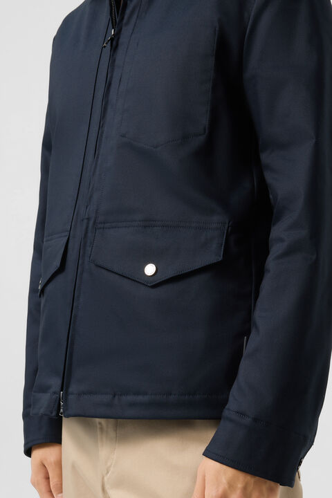 Twill Jacket Mirco In Navy Blue