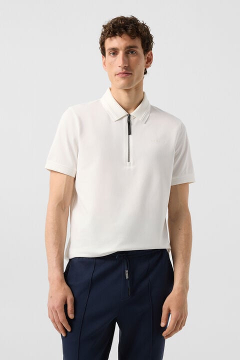 Timo Piqu¨¦ Polo Shirt In Off-White