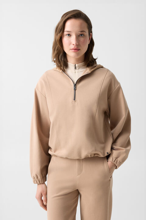 Alia Sweat Hoodie In Camel