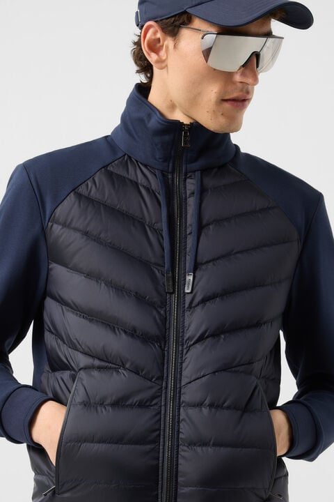Baker Down Jersey Jacket In Navy Blue