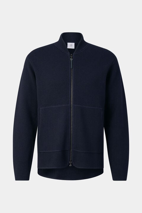 Virgin Wool Cardigan Everest In Navy Blue
