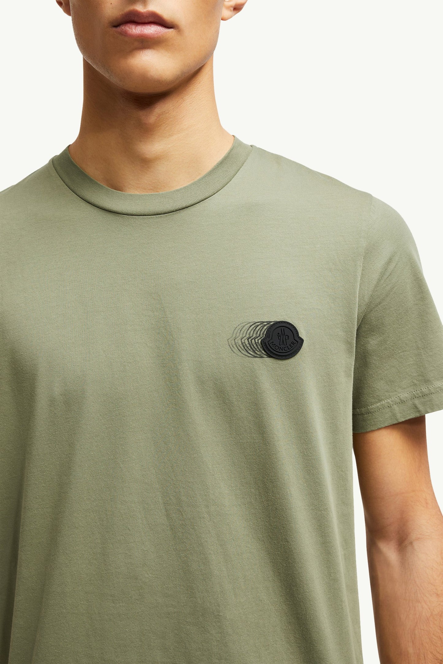 Faded Logo Motif Cotton T-Shirt
