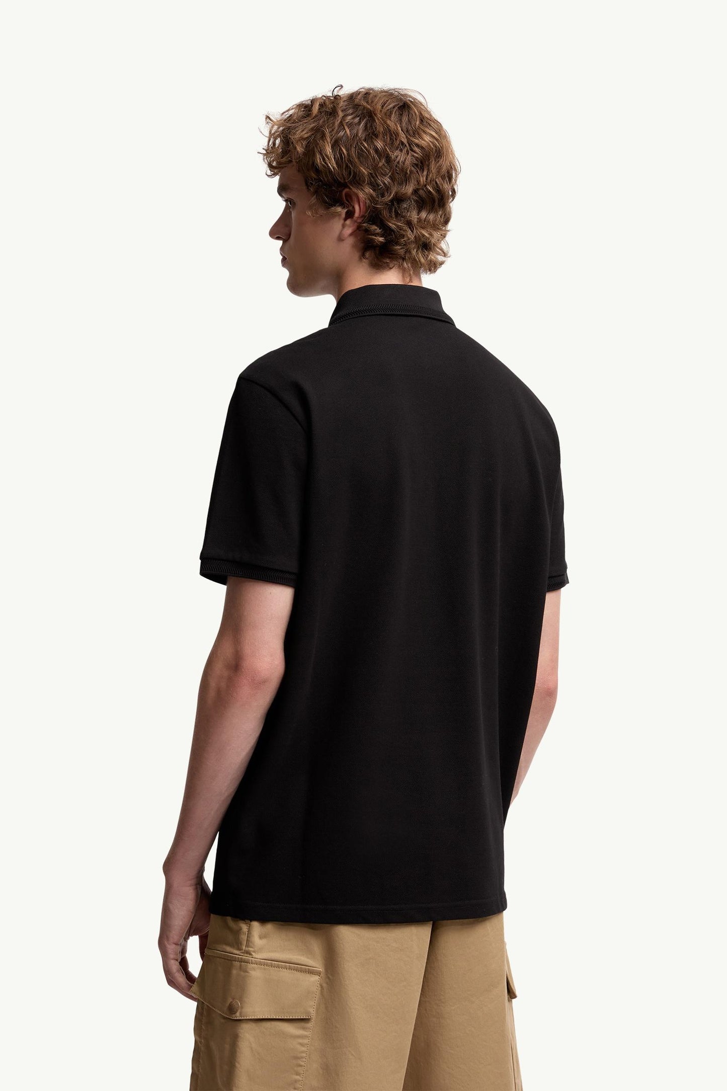 Logo Patch Cotton Piquet Polo Shirt