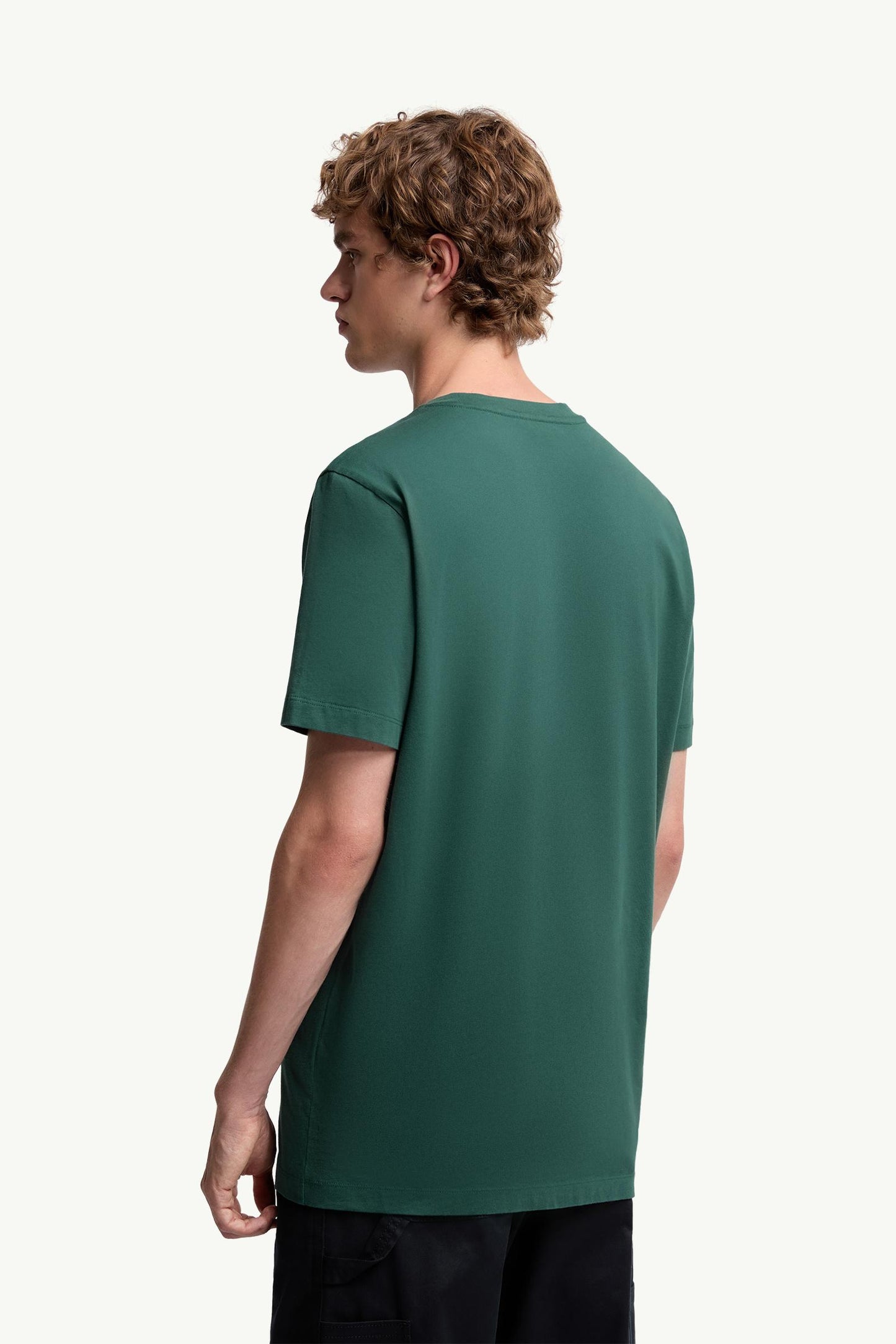 Flocked Logo Cotton T-Shirt