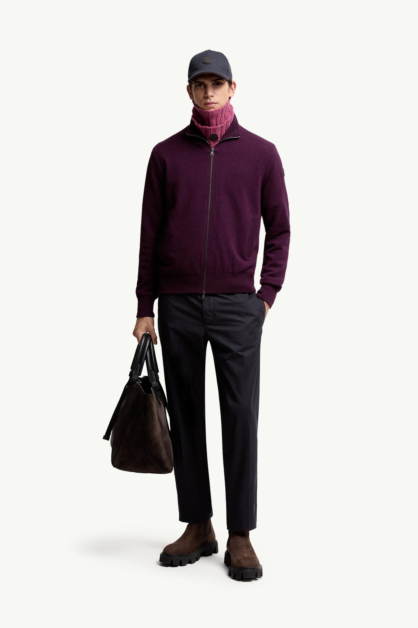 Wool & Cashmere Zip-Up Cardigan